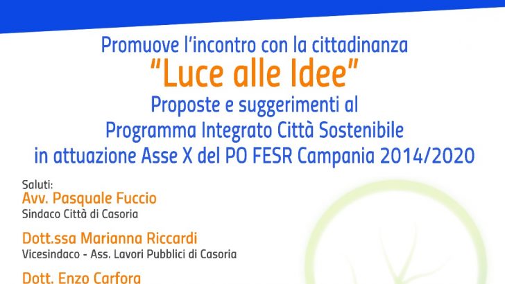 Incontro ” Luce alle idee” alla biblioteca comunale di Casoria