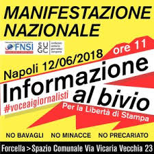 Manifestazione nazionale per la libertà di stampa nel quartiere napoletano di Forcella