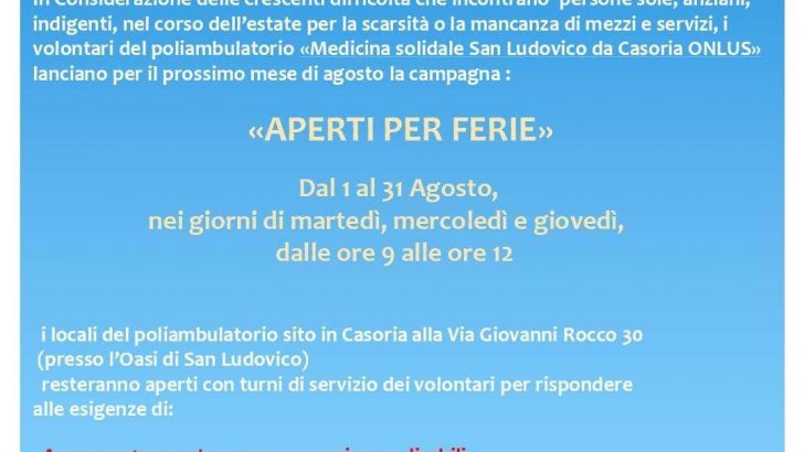 <<Aperti per ferie>>